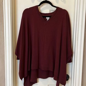 Maroon poncho